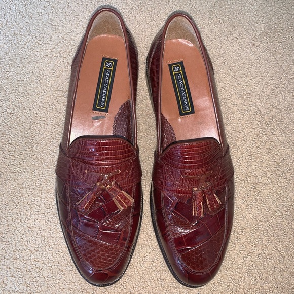 Stacy Adams Snakeskin Loafer Tassel Men 